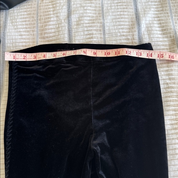Johnny Was Stretch Velvet Embroidered Black Pants Size S - Picture 9 of 9